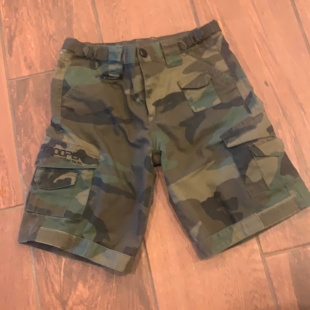 {Boys Trooper Tatical Camo Shorts}